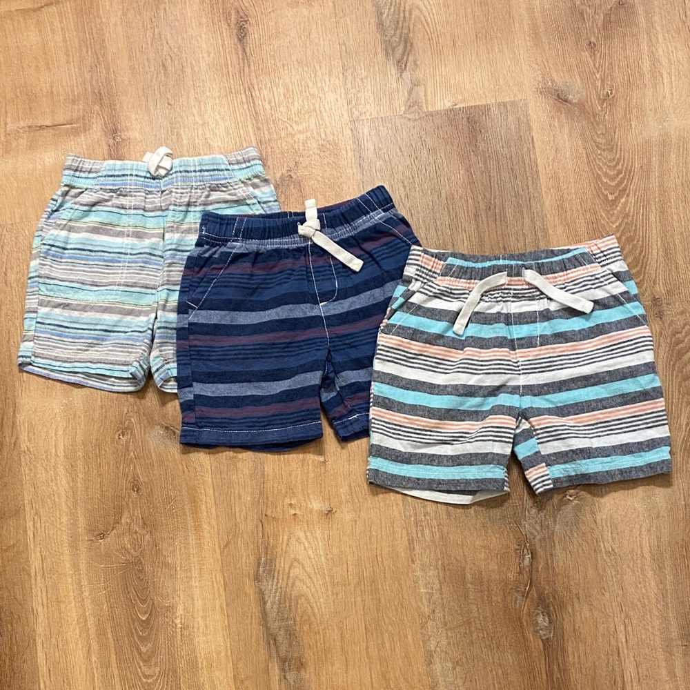 Kids Jumping Beans Striped Shorts Trio - Size 4T